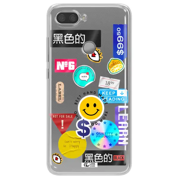 Happy Stıckers Xiaomi Mi 8 Lite Clear TPU Case