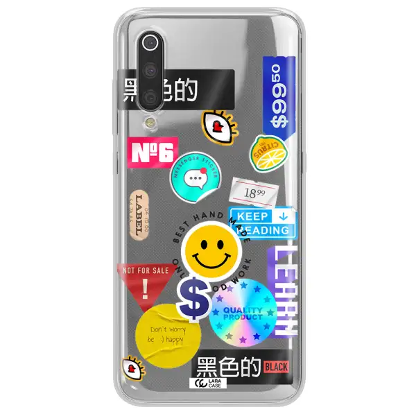 Happy Stıckers Xiaomi Mi 9 Clear TPU Case
