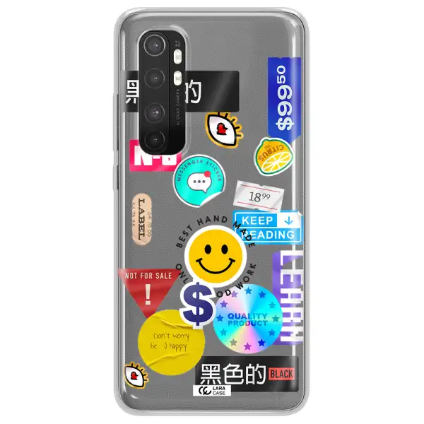 Happy Stıckers Xiaomi Mi Note 10 Lite Clear TPU Case