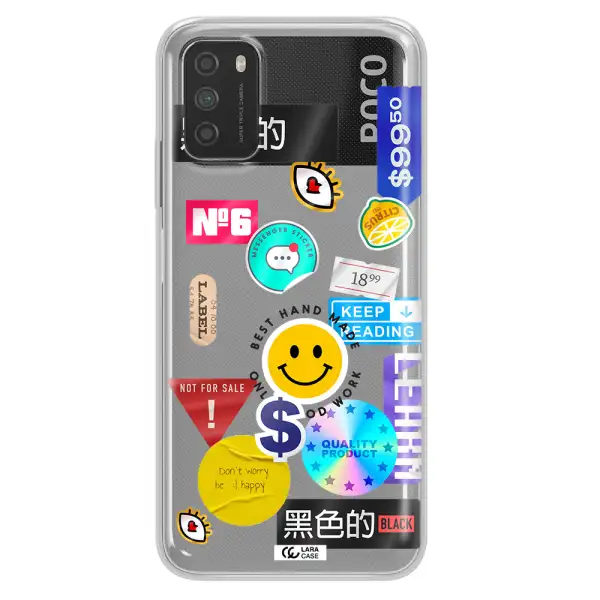 Happy Stıckers Xiaomi Poco M3 Clear TPU Case