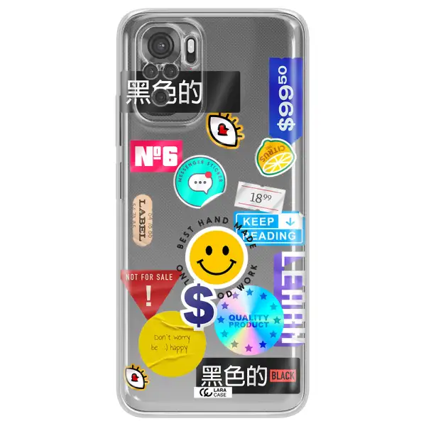 Happy Stıckers Xiaomi Redmi Note 10S Clear Tpu Case