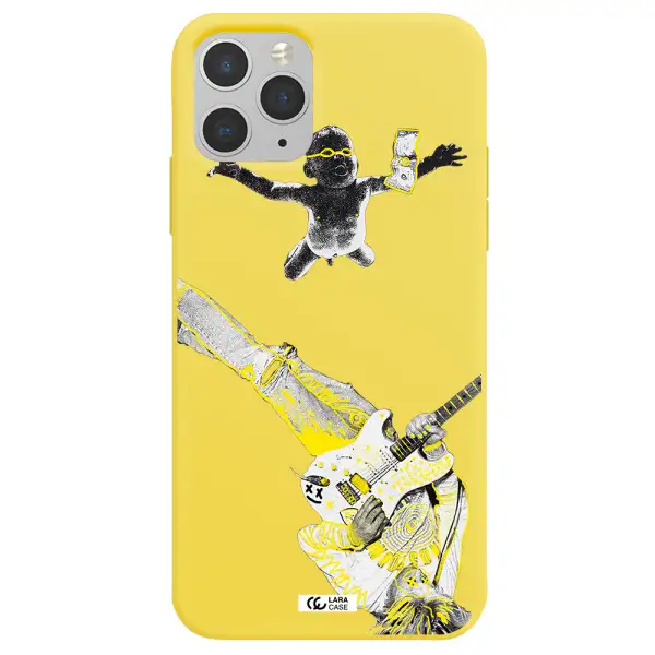 Guitarist Apple iPhone 11 pro max Silicone canary yellow Case