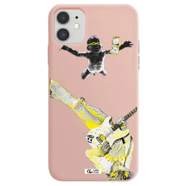 Guitarist Apple iPhone 11 Silicone pastel pink Case