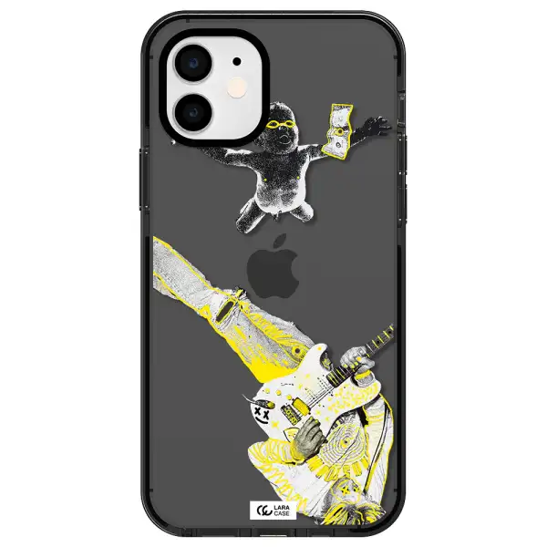 Guitarist Apple iPhone 12 impact Smoke Black Case