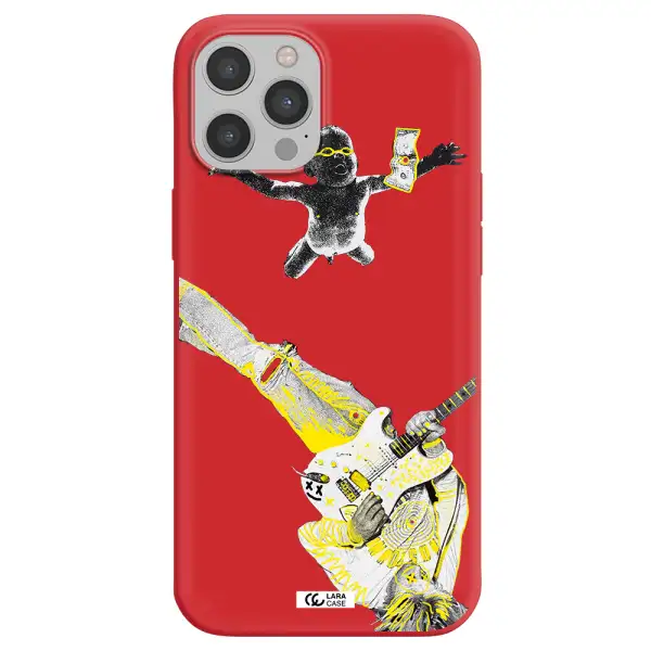 Guitarist Apple iPhone 12 pro Silicone Imperial Red Case