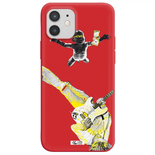 Guitarist Apple iPhone 12 Silicone Imperial Red Case