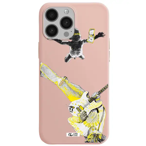 Guitarist Apple iPhone 13 Pro Max Silicone pastel pink Case
