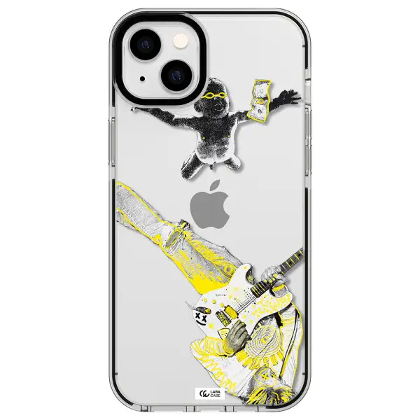 Guitarist Apple iPhone 14 plus impact black border Case