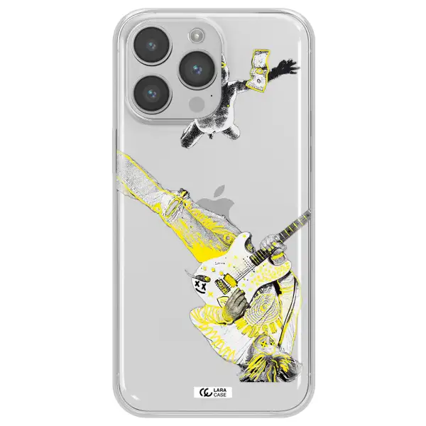 Guitarist Apple iPhone 14 pro Clear TPU Case