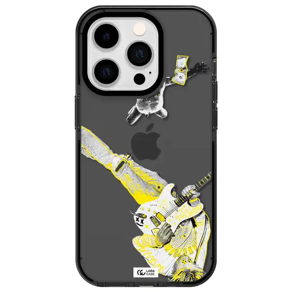 Guitarist Apple iPhone 14 pro impact Smoke Black Case