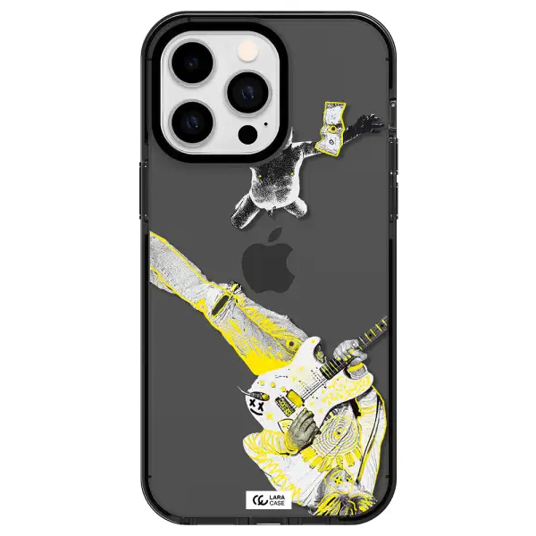 Guitarist Apple iPhone 14 pro max impact Smoke Black Case