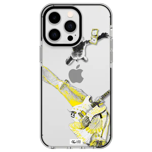 Guitarist Apple iPhone 15 Pro Max impact black border Case