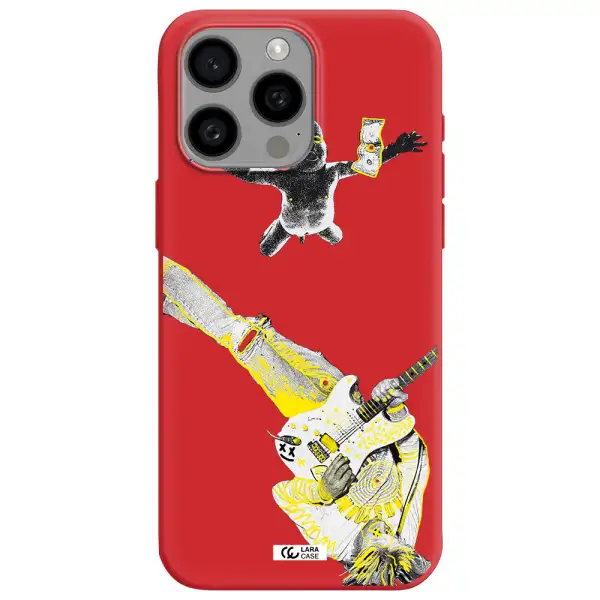 Guitarist Apple Iphone 15 Pro Max Silicone Imperial Red Case