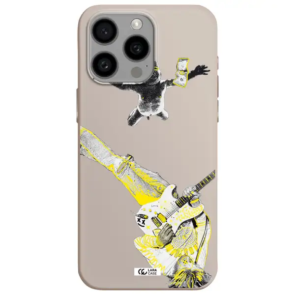 Guitarist Apple Iphone 15 Pro max Silicone Stone Case