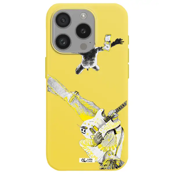 Guitarist Apple Iphone 15 Pro Silicone Canary Yellow Case