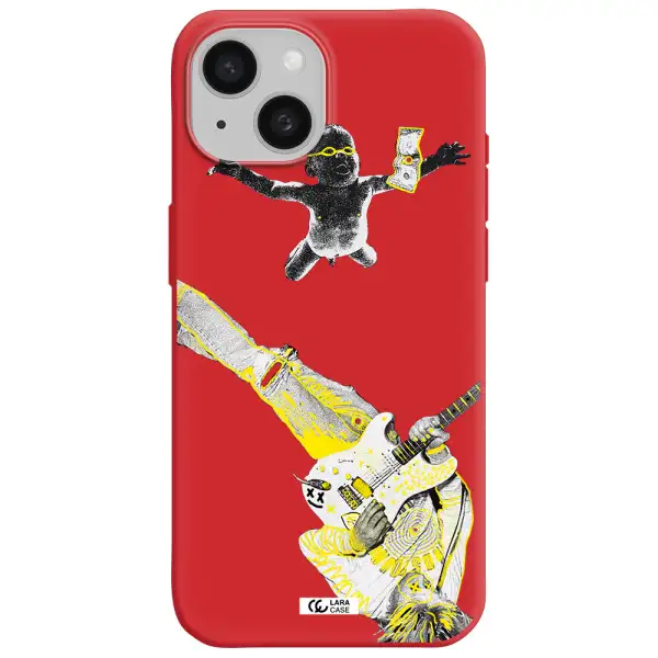 Guitarist Apple Iphone 15 Silicone Imperial Red Case