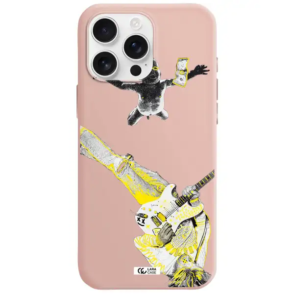 Guitarist Apple Iphone 16 Pro Max Silicone Pastel Pink Case