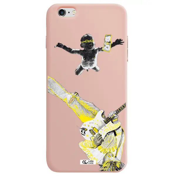Guitarist Apple iPhone 6 s plus Silicone pastel pink Case