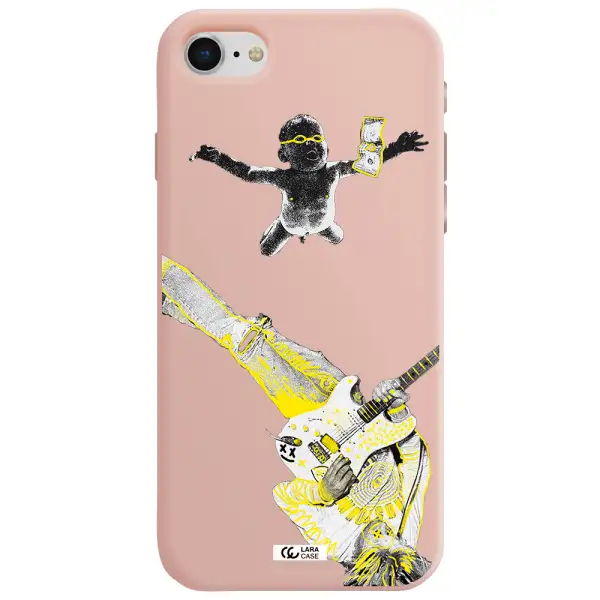 Guitarist Apple iPhone se 2020 Silicone pastel pink Case