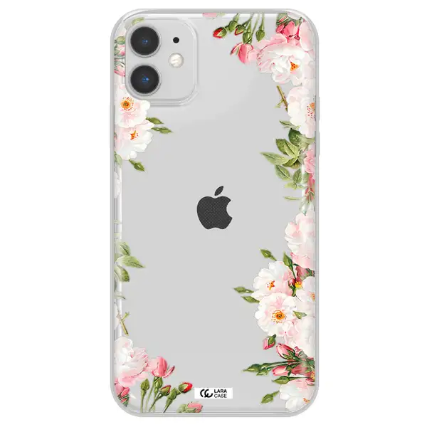 Watercolor Floral Frame Apple iPhone 11 Clear TPU Case