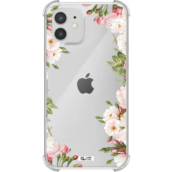 Watercolor Floral Frame Apple iPhone 12 mini Clear PC Case