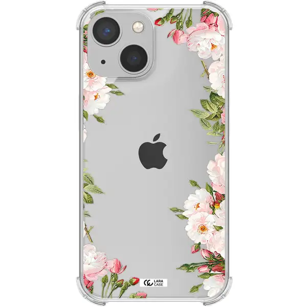 Watercolor Floral Frame Apple iPhone 13 Clear PC Case