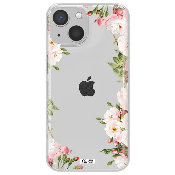 Watercolor Floral Frame Apple iPhone 13 Clear TPU Case