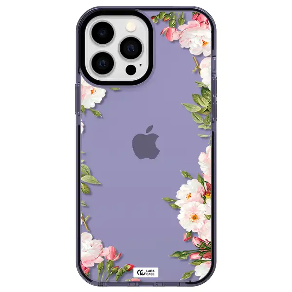 Watercolor Floral Frame Apple iPhone 13 Pro Max impact Lilac Case