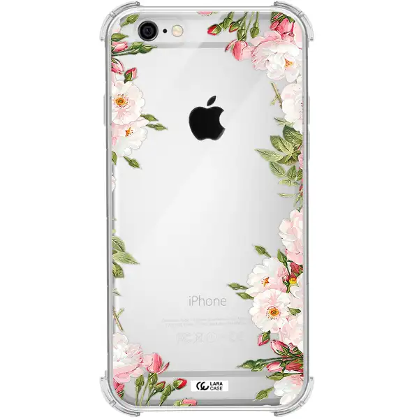 Watercolor Floral Frame Apple iPhone 6 Clear PC Case