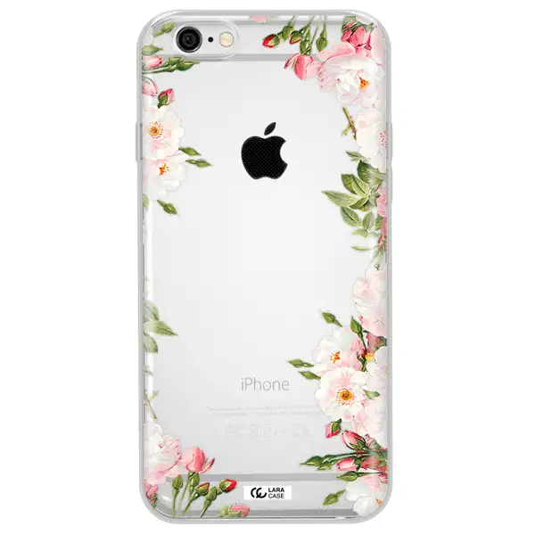 Watercolor Floral Frame Apple iPhone 6 Clear TPU Case