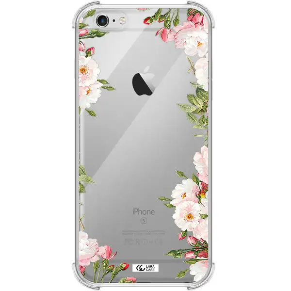 Watercolor Floral Frame Apple iPhone 6 plus Clear PC Case