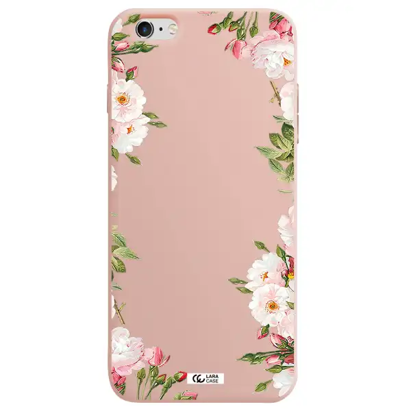 Watercolor Floral Frame Apple iPhone 6 s plus Silicone pastel pink Case