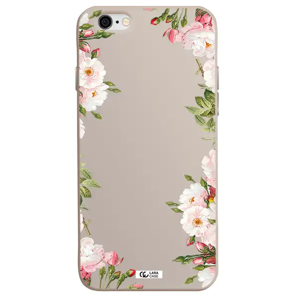 Watercolor Floral Frame Apple iPhone 6 Silicone Stone Case