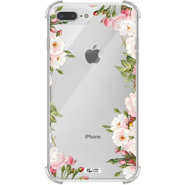 Watercolor Floral Frame Apple iPhone 7 plus Clear PC Case