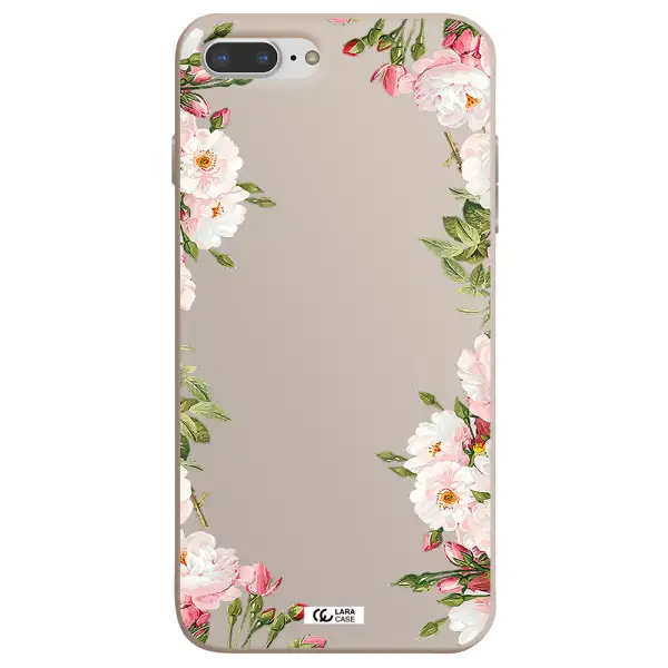 Watercolor Floral Frame Apple iPhone 7 plus Silicone Stone Case