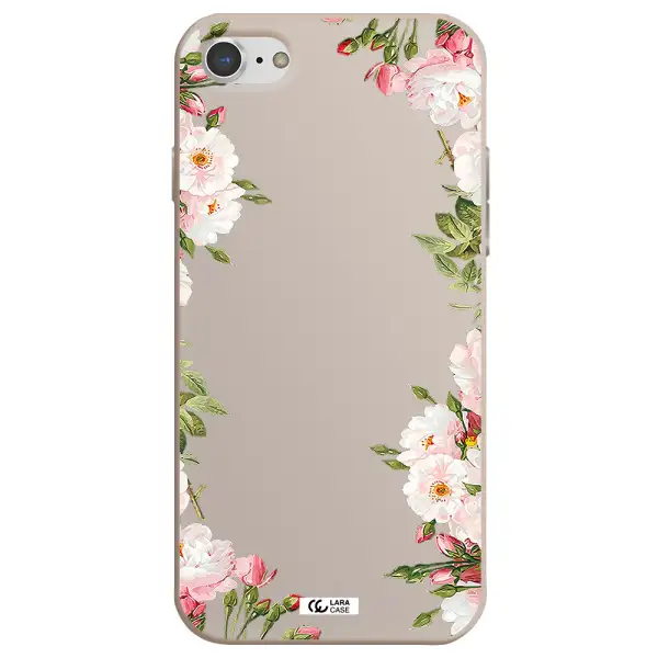 Watercolor Floral Frame Apple iPhone 7 Silicone Stone Case