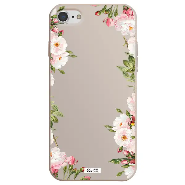 Watercolor Floral Frame Apple iPhone 8 Silicone Stone Case