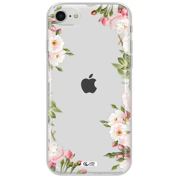 Watercolor Floral Frame Apple Iphone Se 2020 Clear Tpu Case