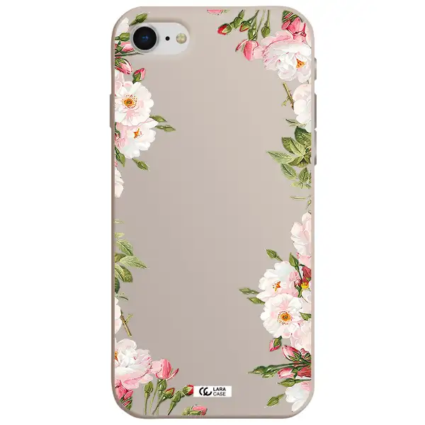 Watercolor Floral Frame Apple iPhone se 2020 Silicone Stone Case