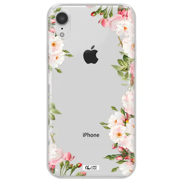 Watercolor Floral Frame Apple iPhone XR Clear TPU Case