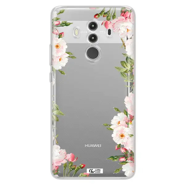 Watercolor Floral Frame Huawei Mate 10 Clear TPU Case