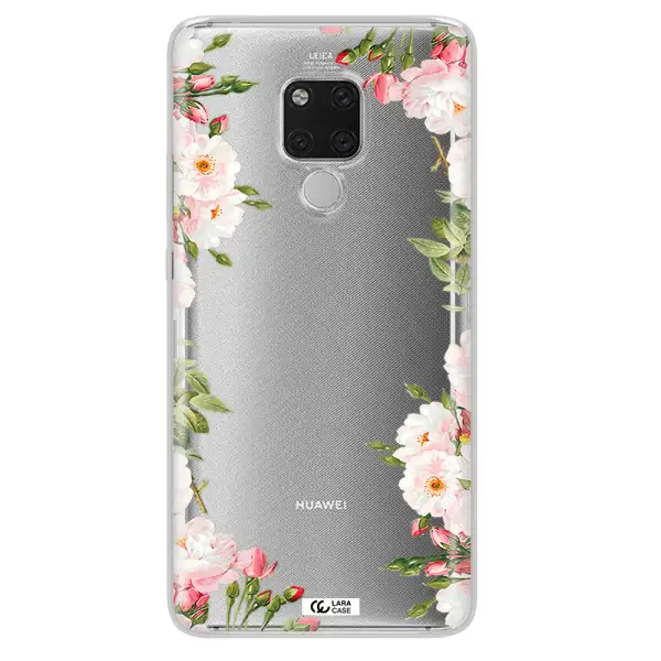 Watercolor Floral Frame Huawei Mate 20X Clear TPU Case