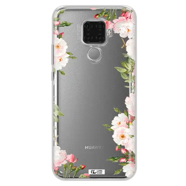 Watercolor Floral Frame Huawei Mate 30 Lite Clear TPU Case