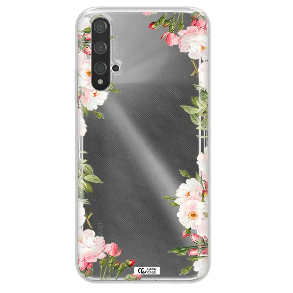 Watercolor Floral Frame Huawei Nova 5t Clear TPU Case