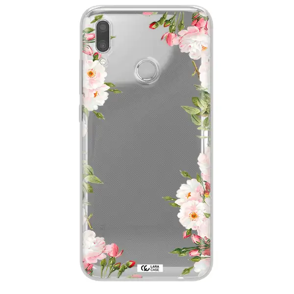 Watercolor Floral Frame Huawei P Smart 2019 Clear TPU Case