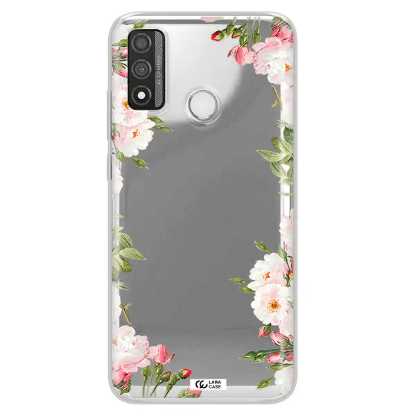 Watercolor Floral Frame Huawei P Smart 2020 Clear TPU Case