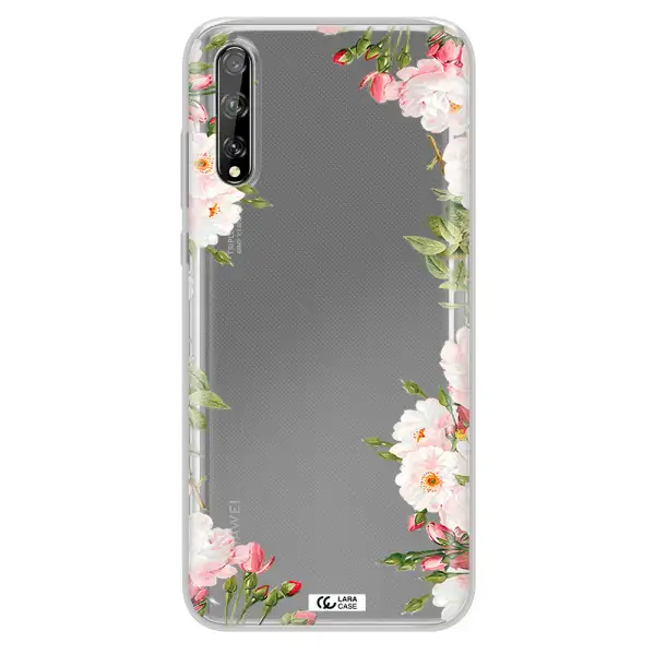 Watercolor Floral Frame Huawei P Smart S Clear TPU Case