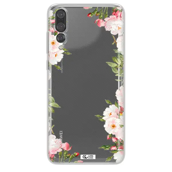 Watercolor Floral Frame Huawei P20 Pro Clear TPU Case