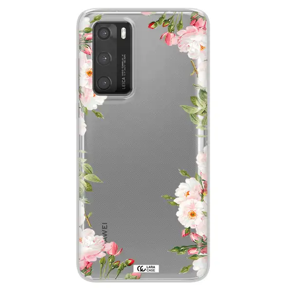 Watercolor Floral Frame Huawei P40 Clear TPU Case