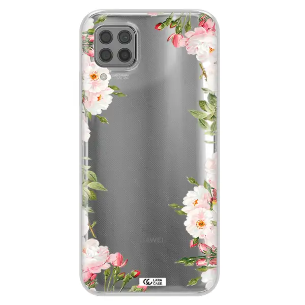 Watercolor Floral Frame Huawei P40 Lite Clear TPU Case